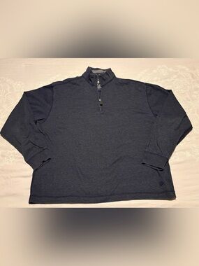 John Bartlett Men's L Half-Zip Pullover Sweatshirt in Dark Blue